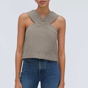 Everlane The Cross-Front Apron Top in XS | Color: Clay